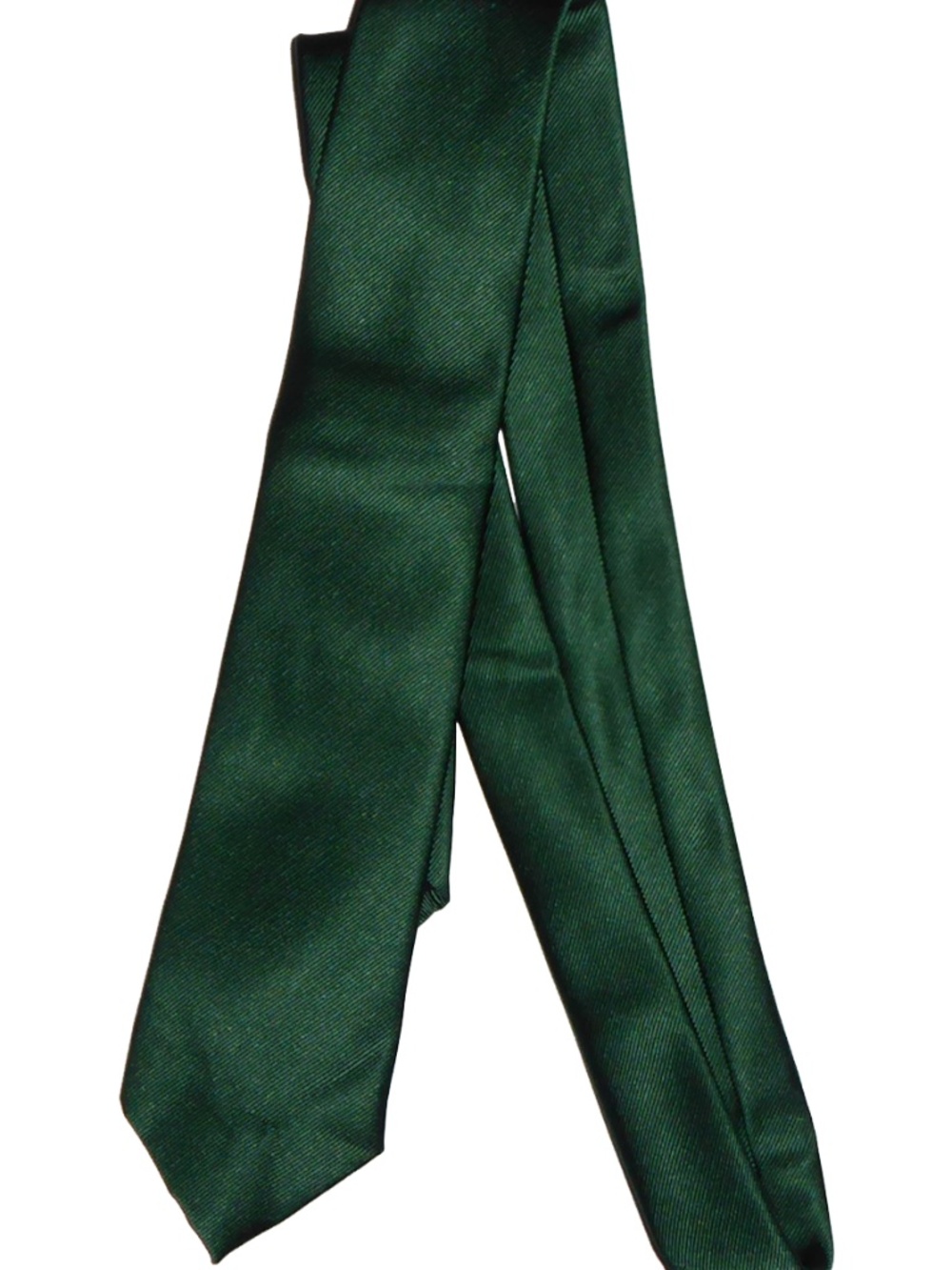 NEW Mens Dark Green Formal Necktie & Pocket Square 100% Silk Narrow Rib Tie Set